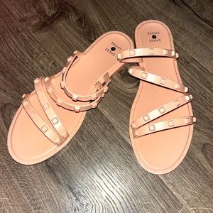 Pale pink sandals